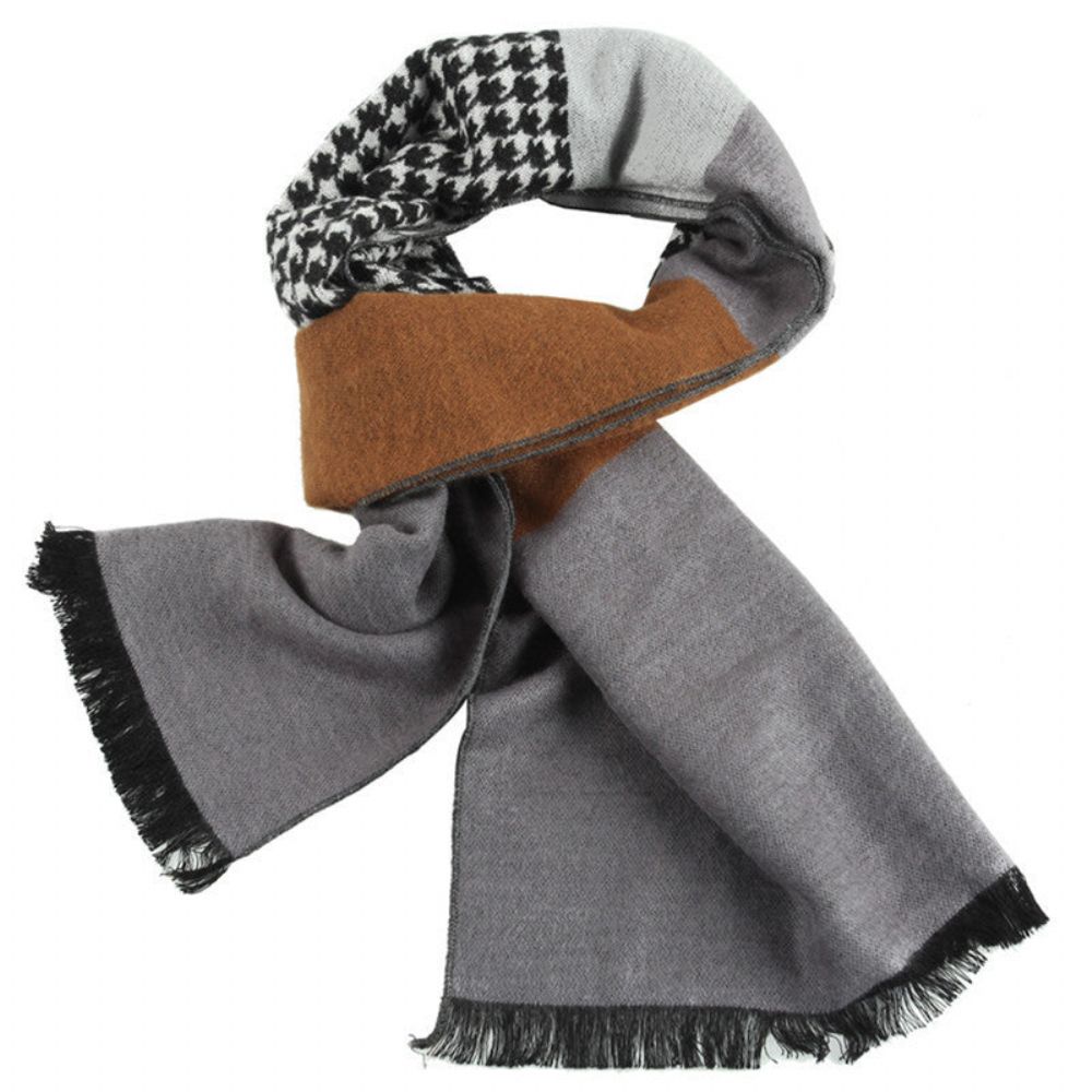 Mykt Houndstooth Designerskjerf