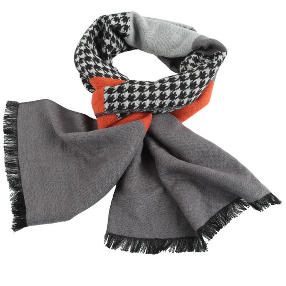 Mykt Houndstooth Designerskjerf