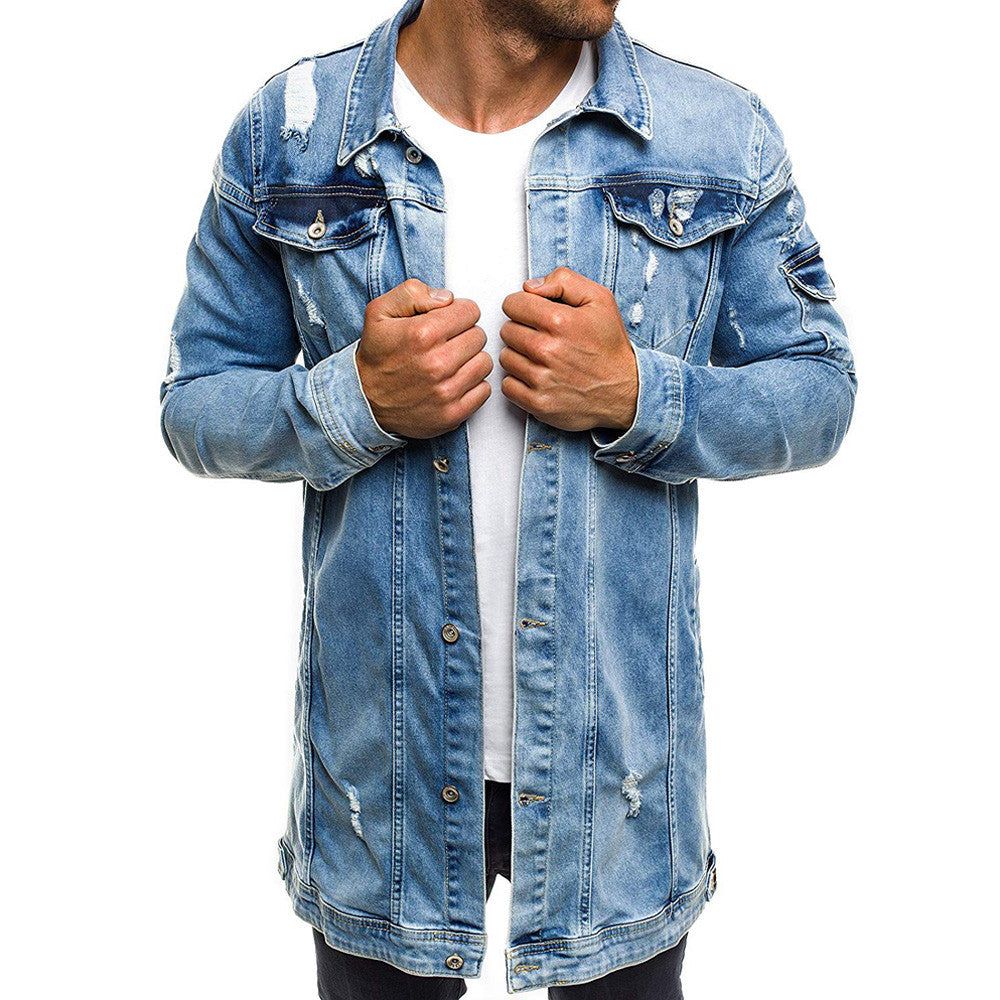 Stil Distressed Denim Street Langjakke