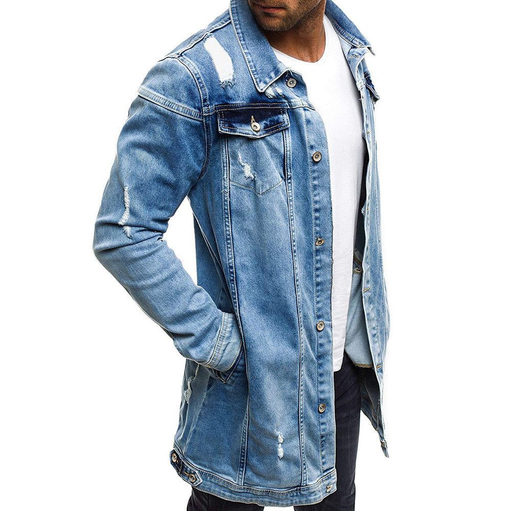 Stil Distressed Denim Street Langjakke