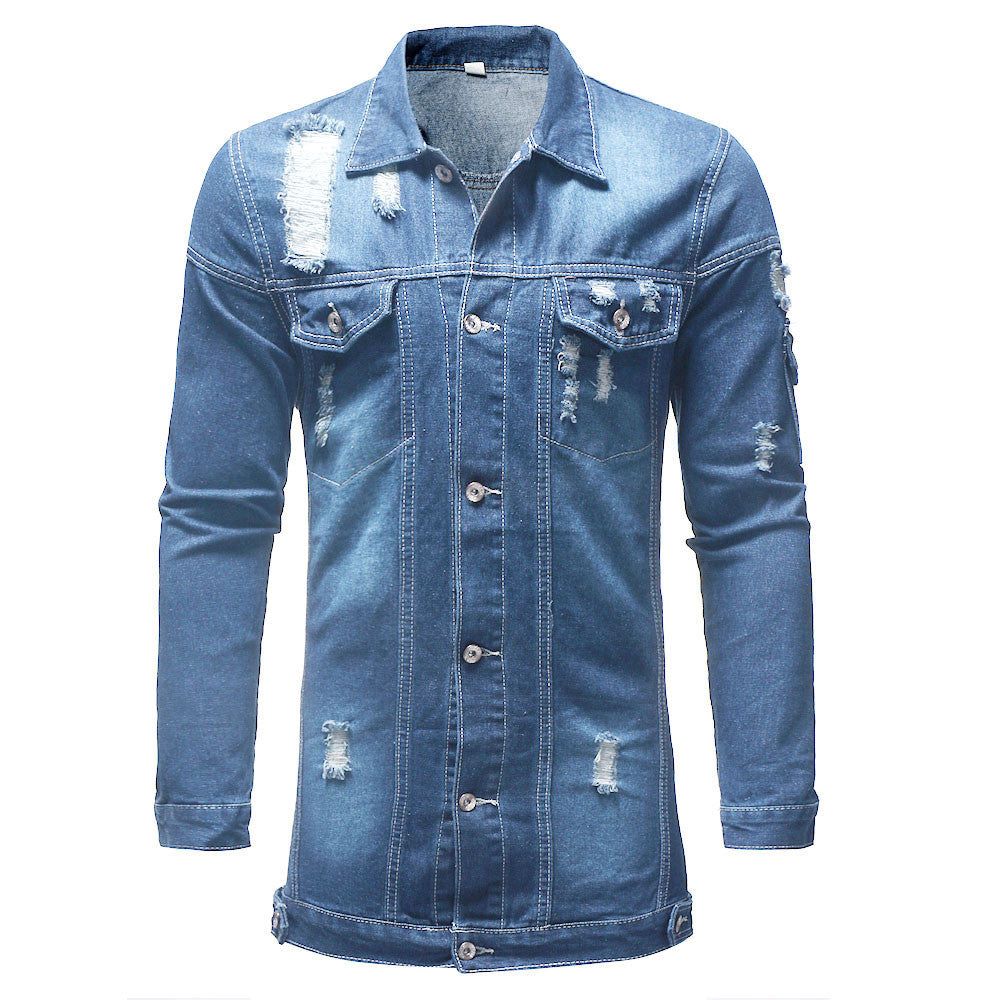 Stil Distressed Denim Street Langjakke