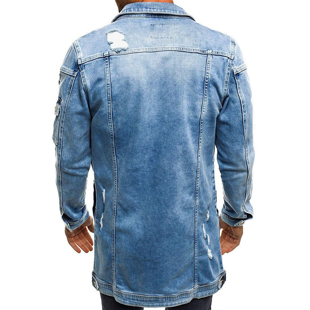 Stil Distressed Denim Street Langjakke