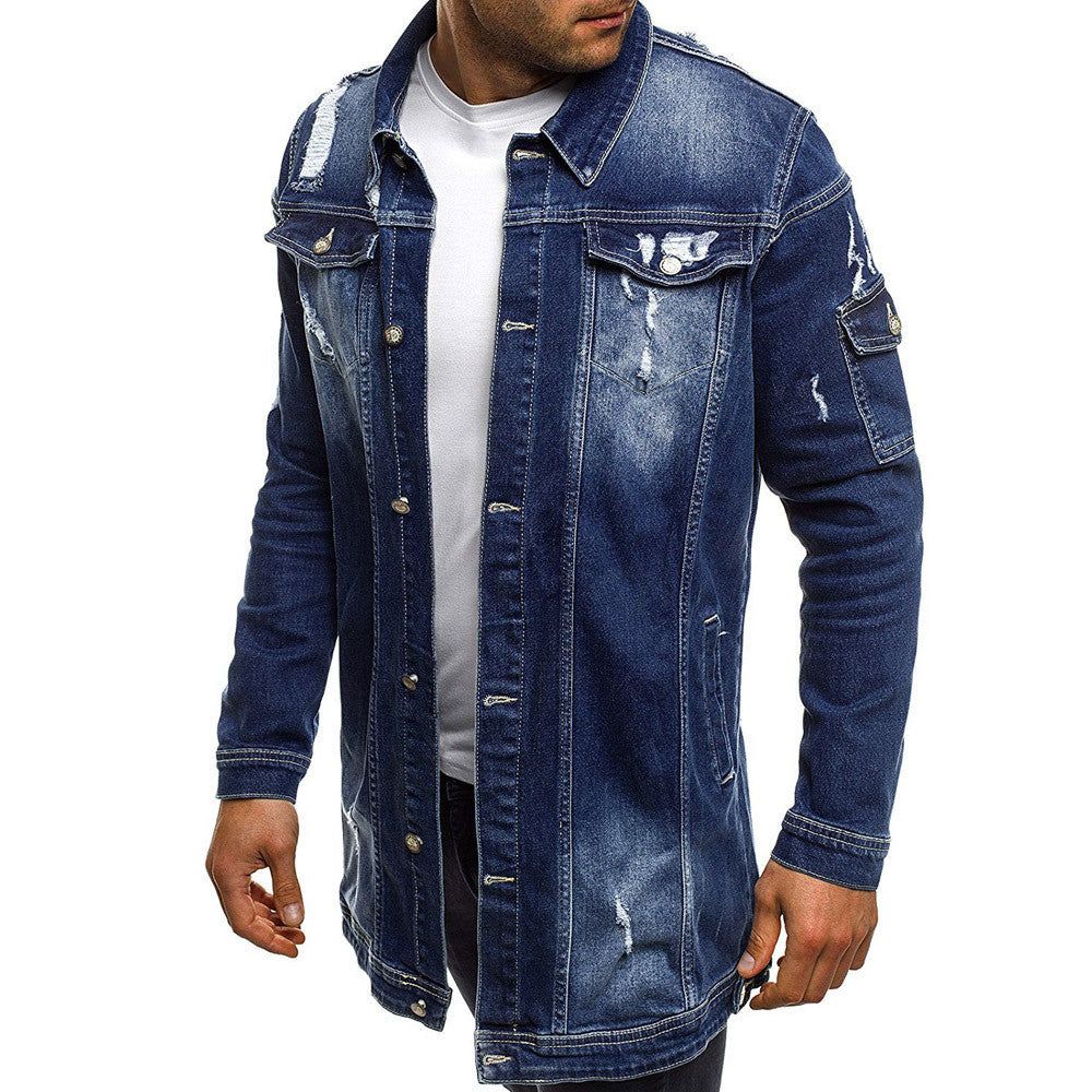 Stil Distressed Denim Street Langjakke