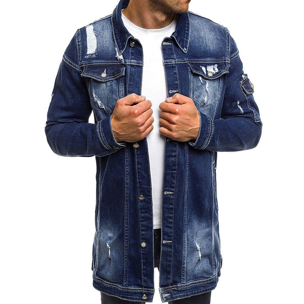 Stil Distressed Denim Street Langjakke