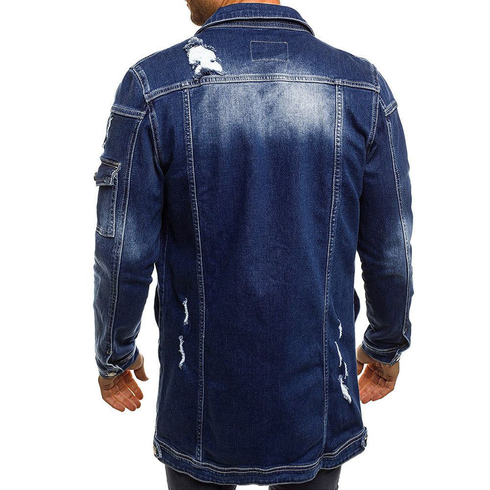 Stil Distressed Denim Street Langjakke