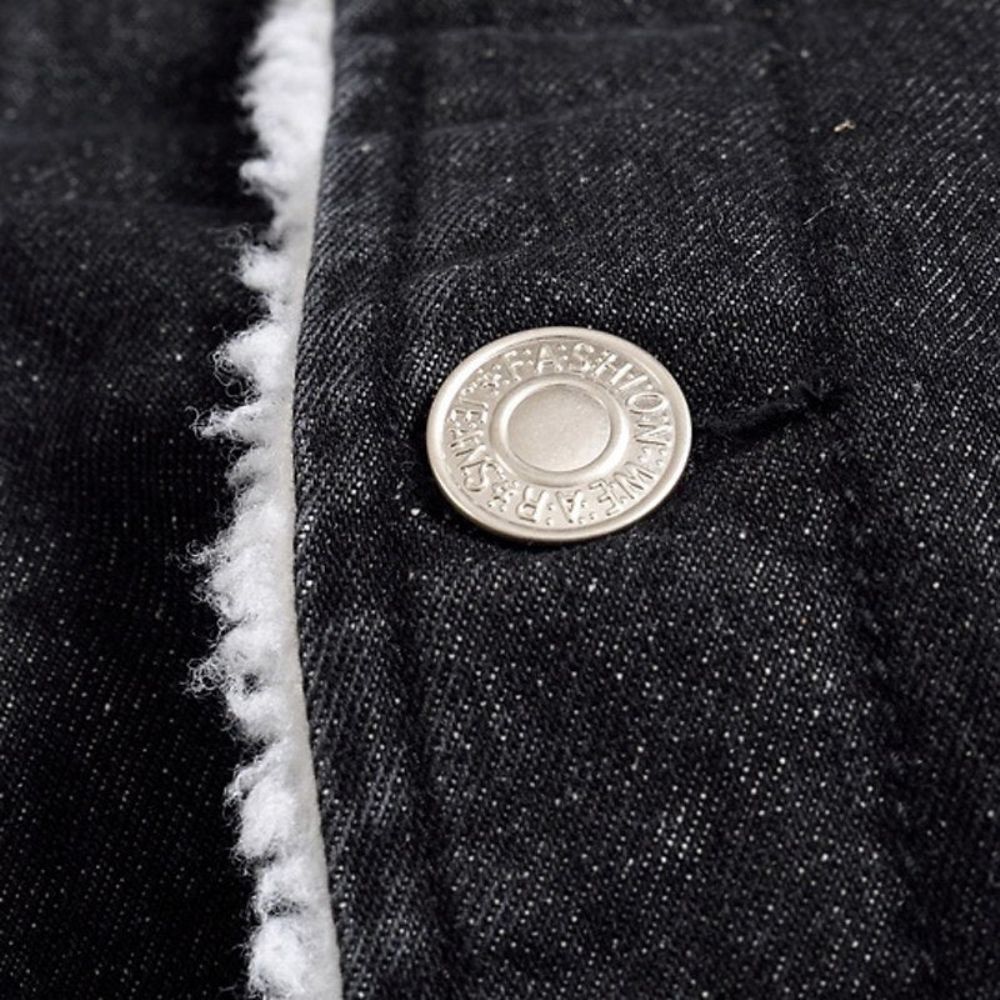 Vinter Tykk Fleece Jeansjakke