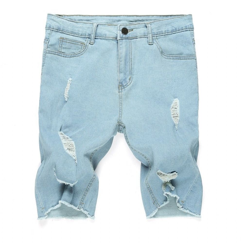 Brand Destroyed Skinny Frayed Jeans