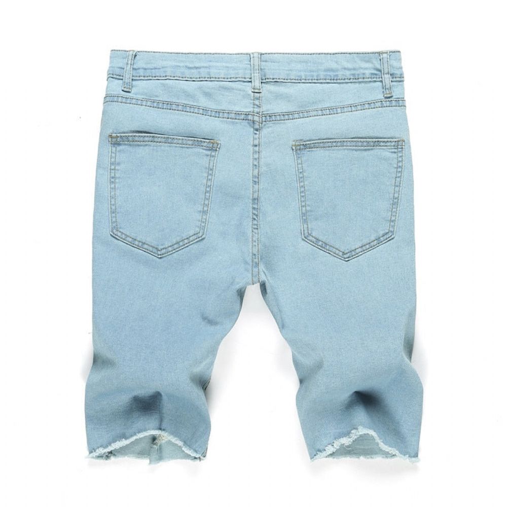 Brand Destroyed Skinny Frayed Jeans