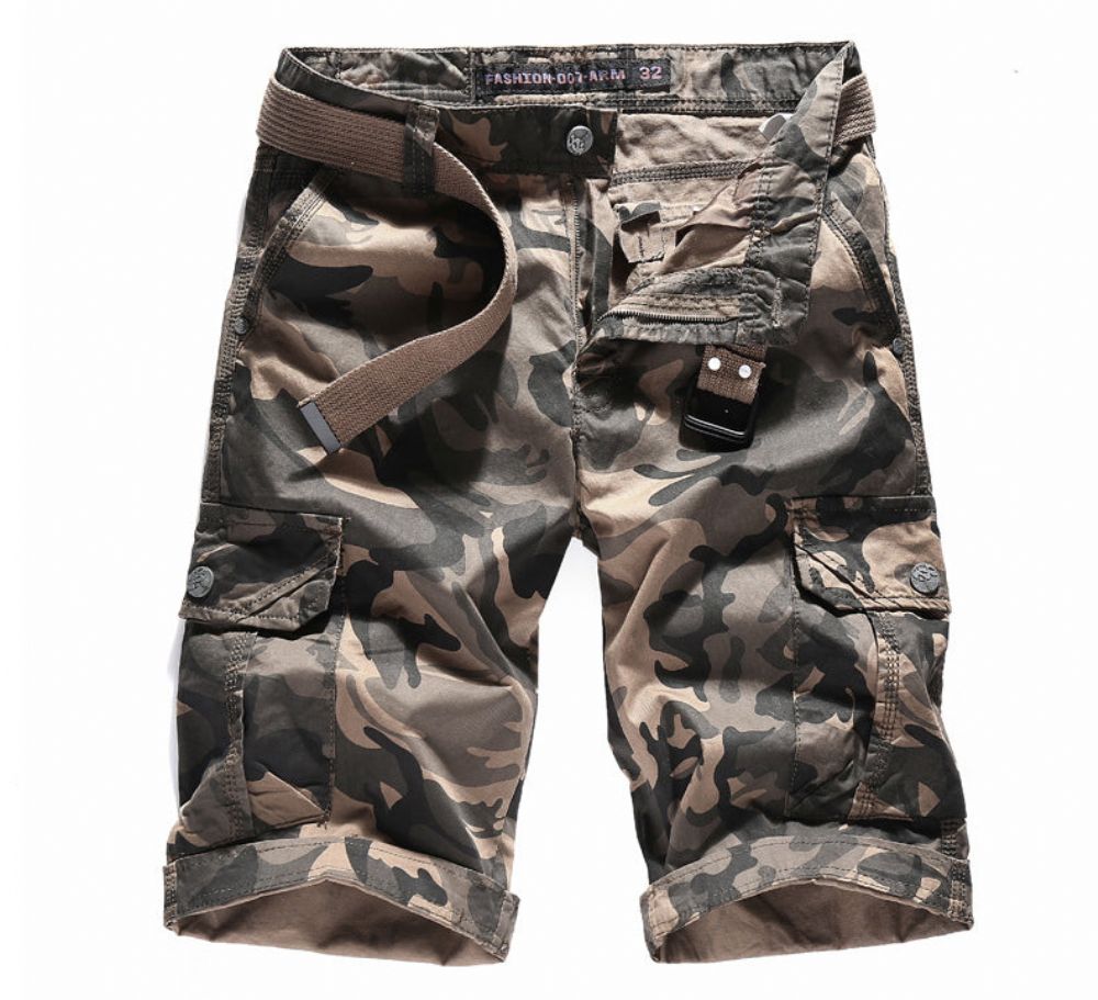 Camouflage Cargo Cotton Shorts