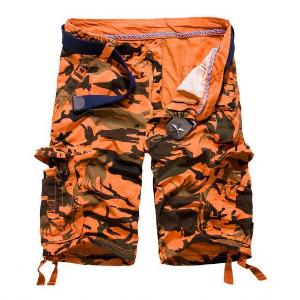 Camouflage Cotton Cargo Shorts