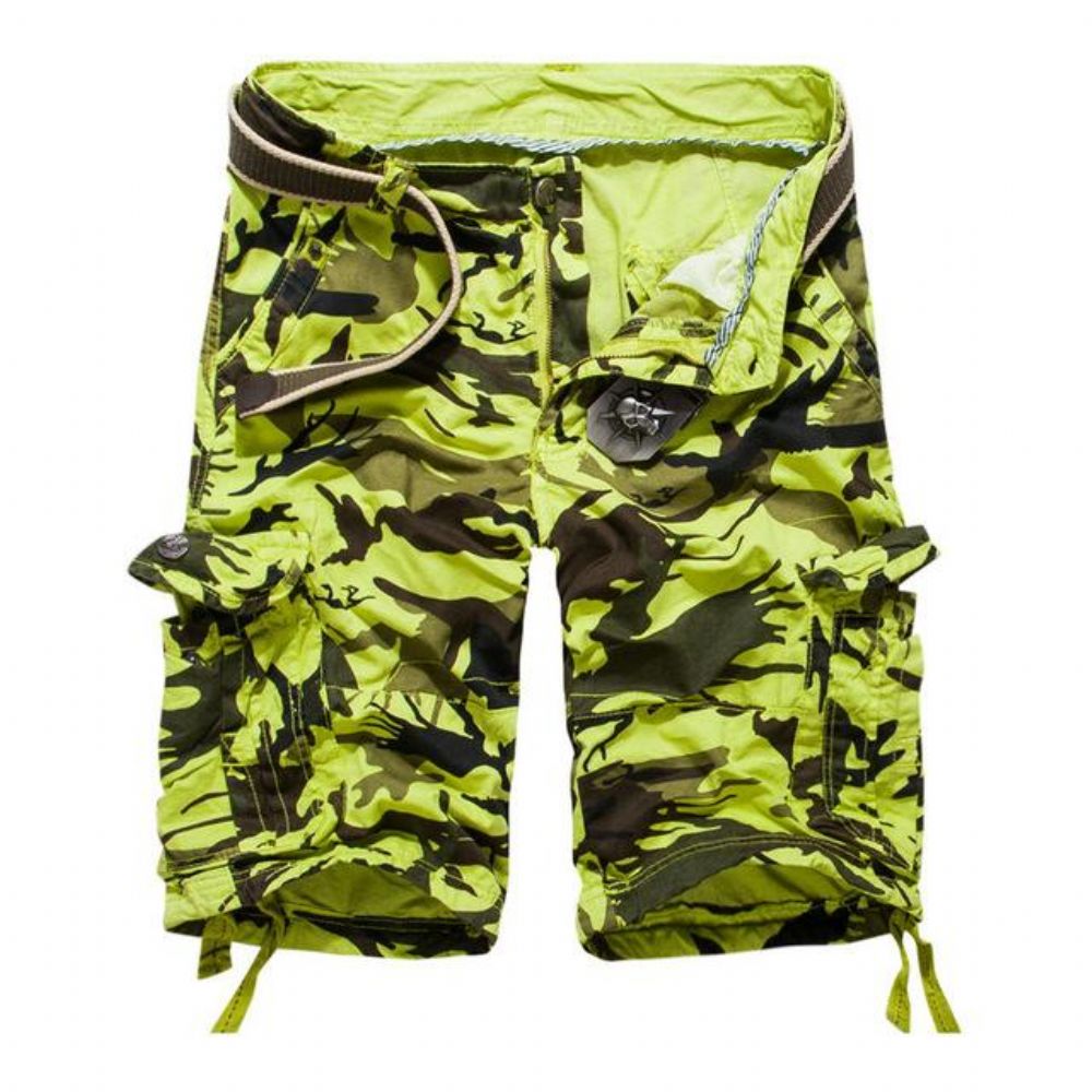 Camouflage Cotton Cargo Shorts