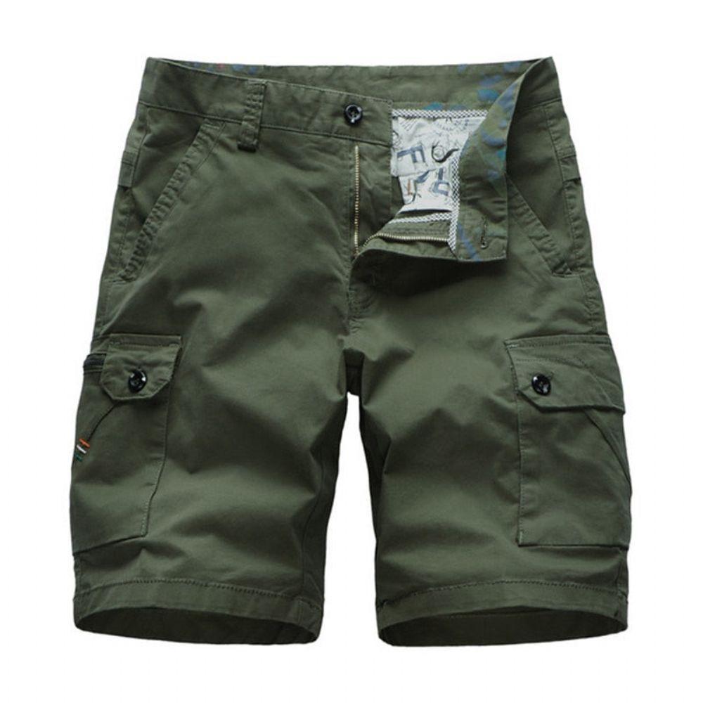 Cargo Multi Poket Solid Shorts