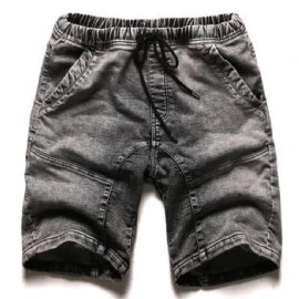 Denimshorts Med Elastisk Midje