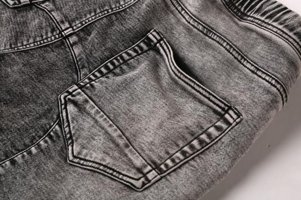 Denimshorts Med Elastisk Midje