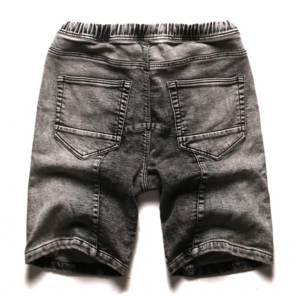 Denimshorts Med Elastisk Midje