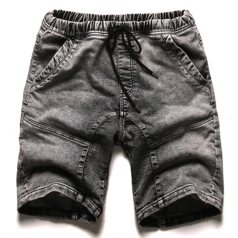 Denimshorts Med Elastisk Midje