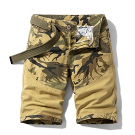 Half Camouflage Loose Cargo Short