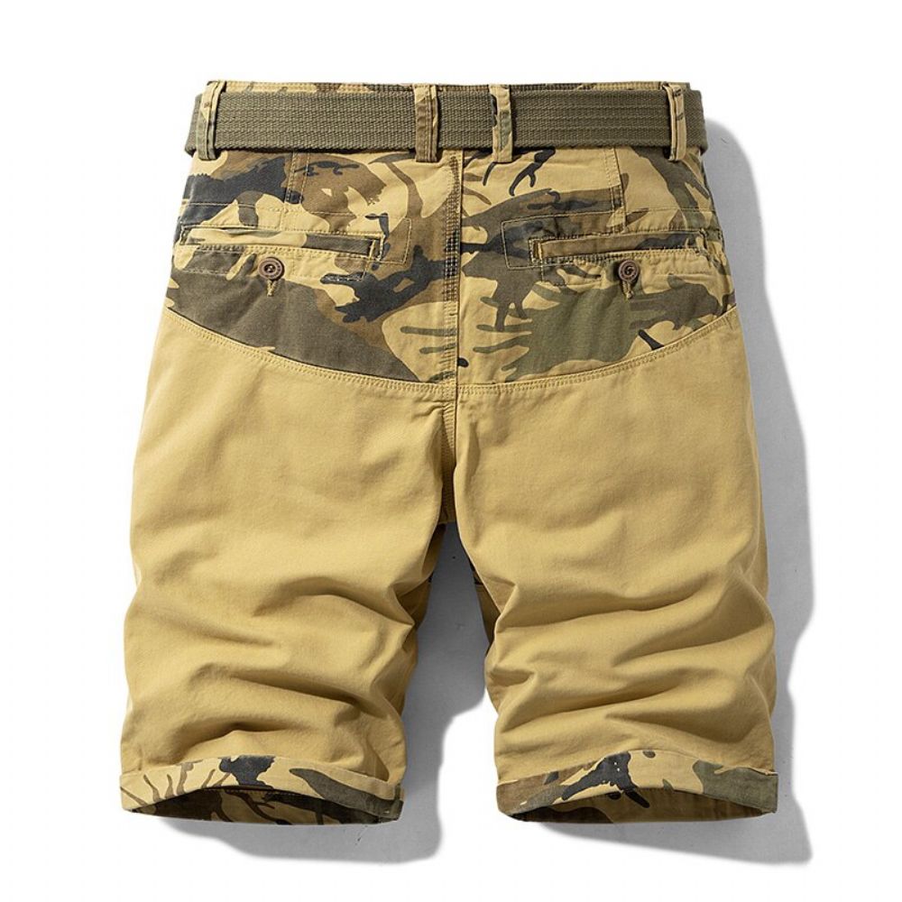 Half Camouflage Loose Cargo Short