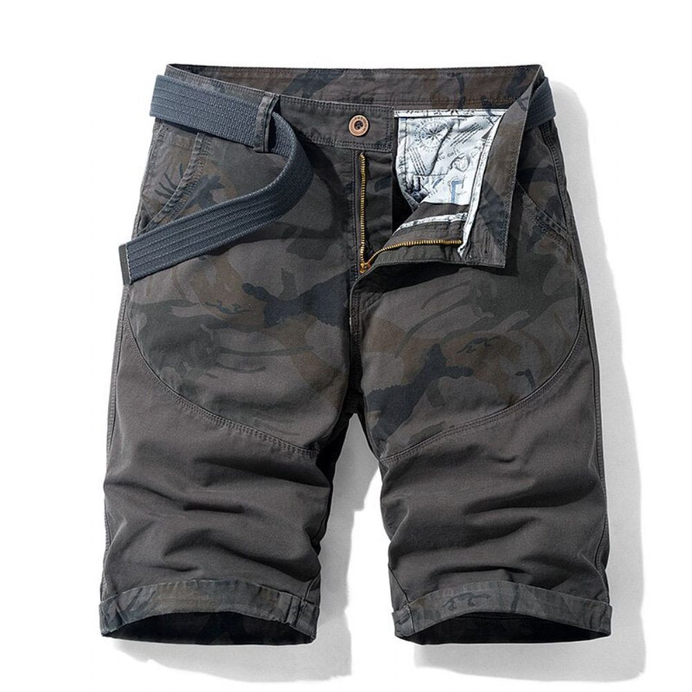 Half Camouflage Loose Cargo Short