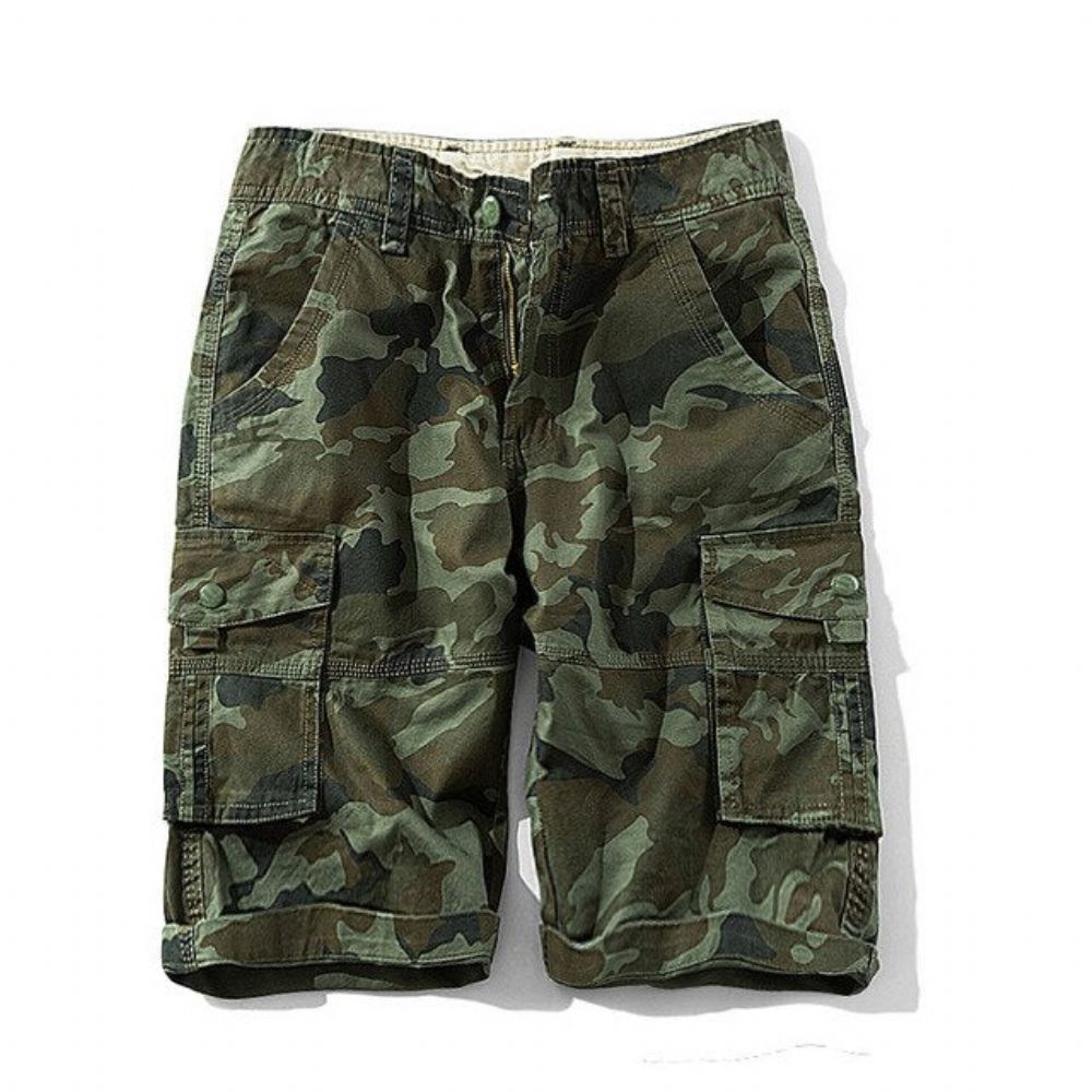 Herre Military Camouflage Cargo Shorts