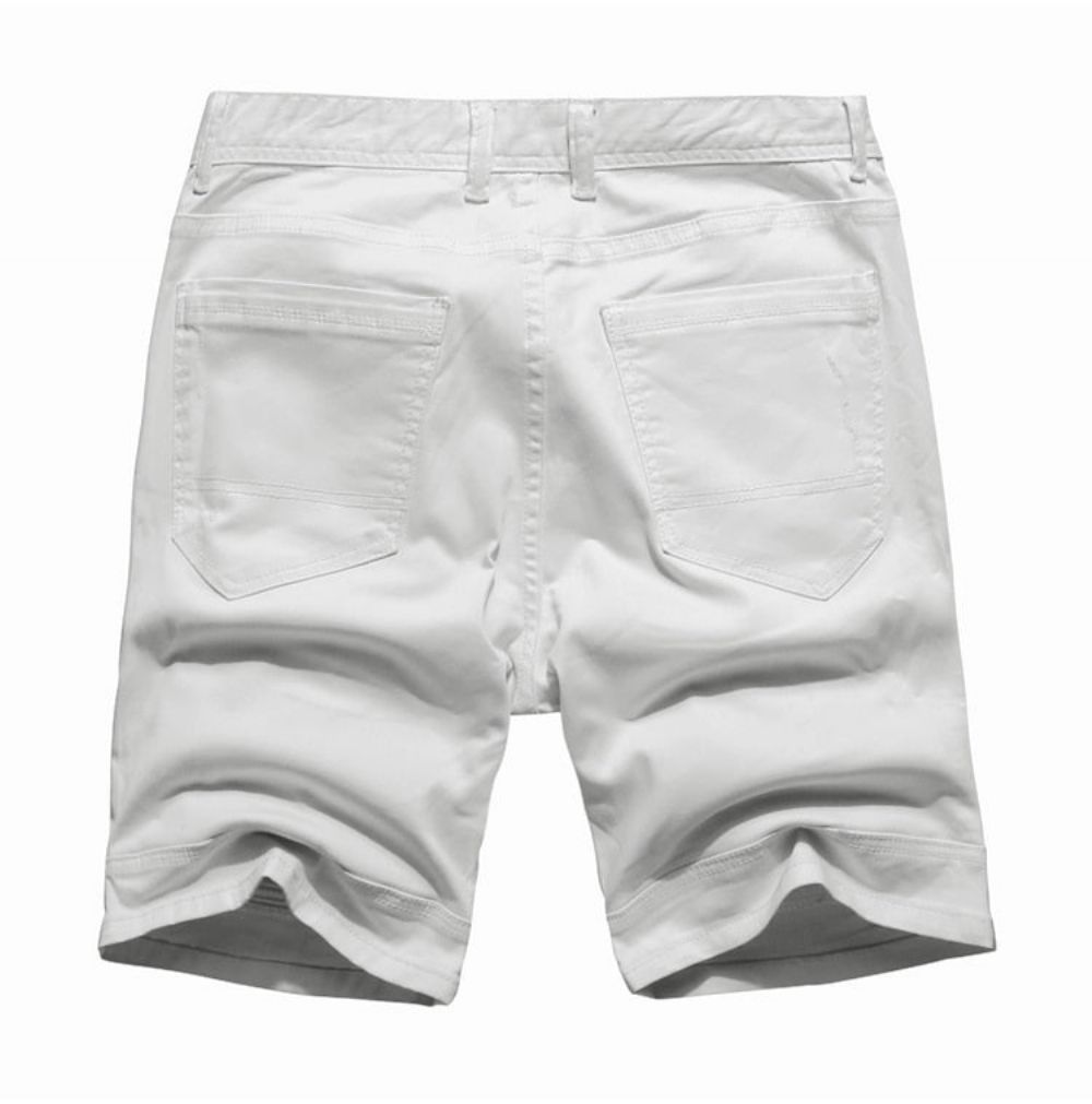 Hvit Elastisk Shorts I Italiensk Design