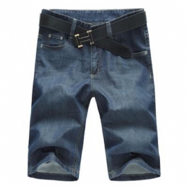 Knelange Denimshorts