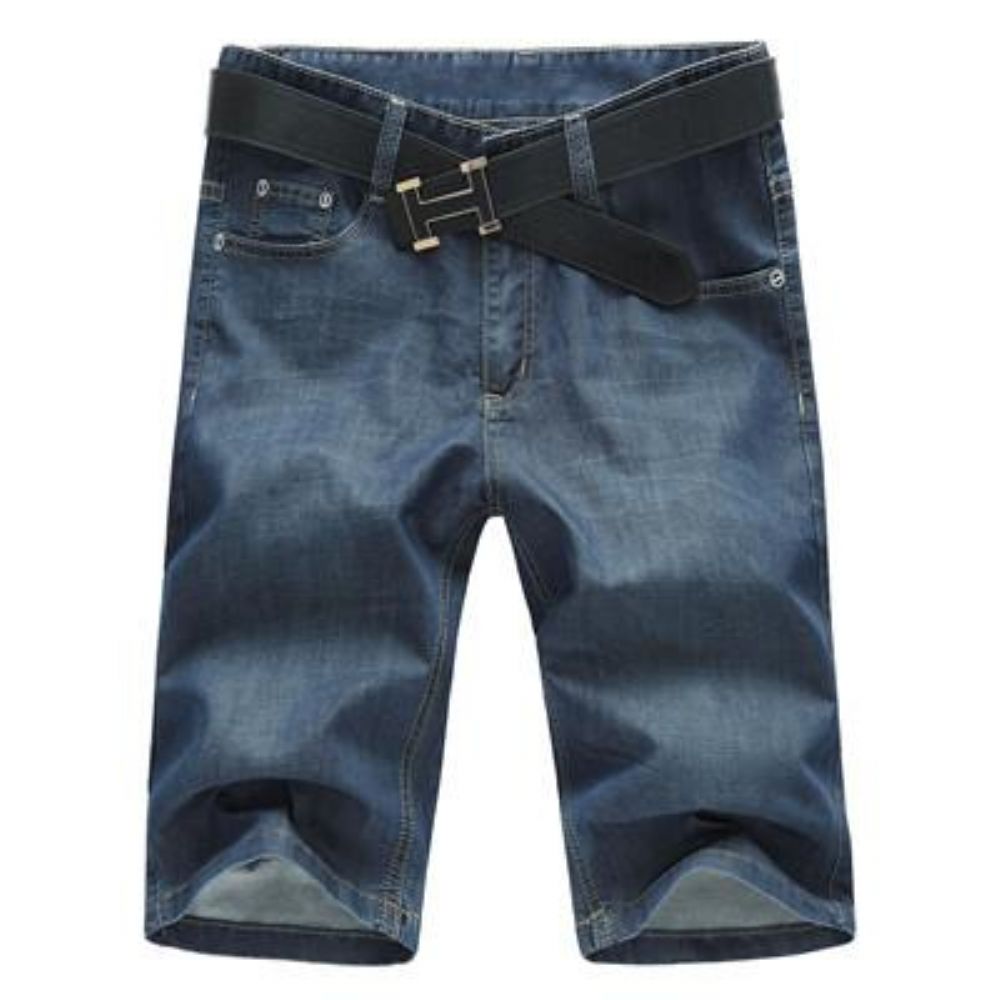 Knelange Denimshorts