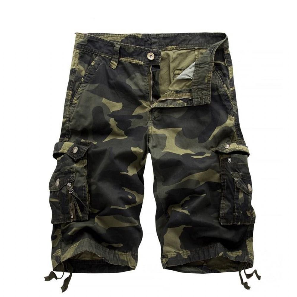 Militær Camo Cargo Shorts