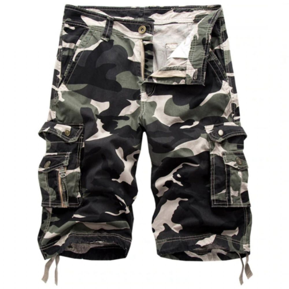 Militær Camo Cargo Shorts