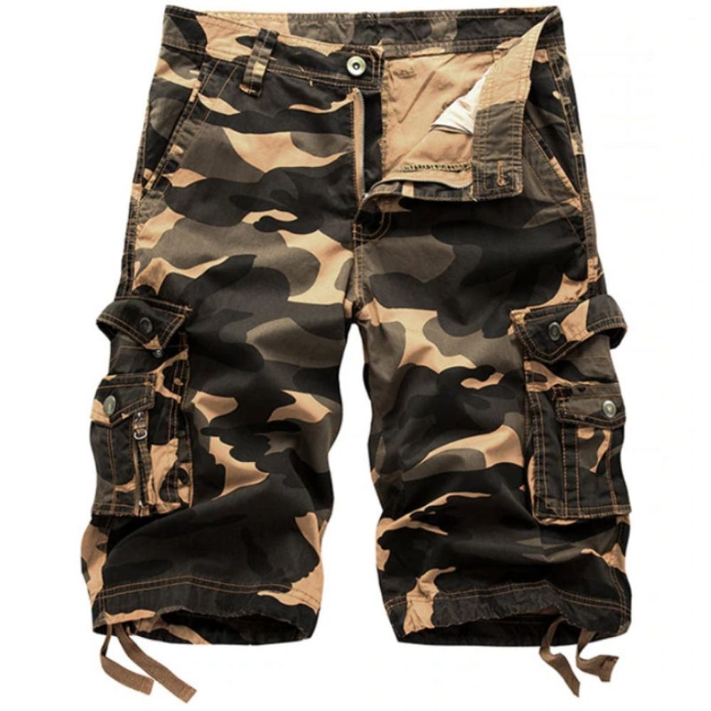 Militær Camo Cargo Shorts