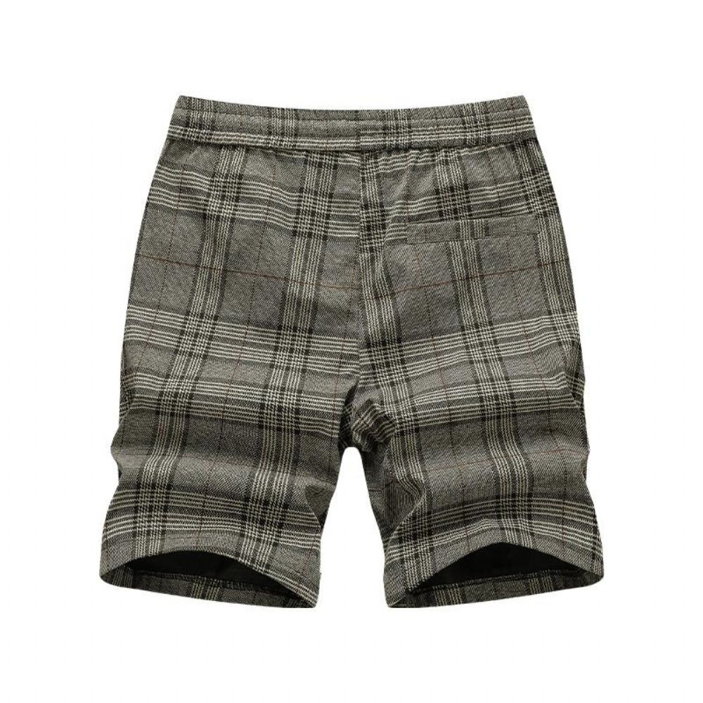 Rutet Elastisk Midje Bermuda Short