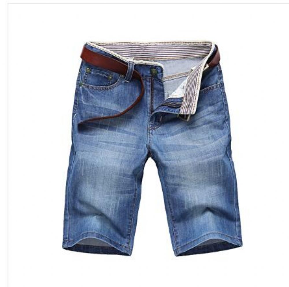 Solid Denimshorts For Menn