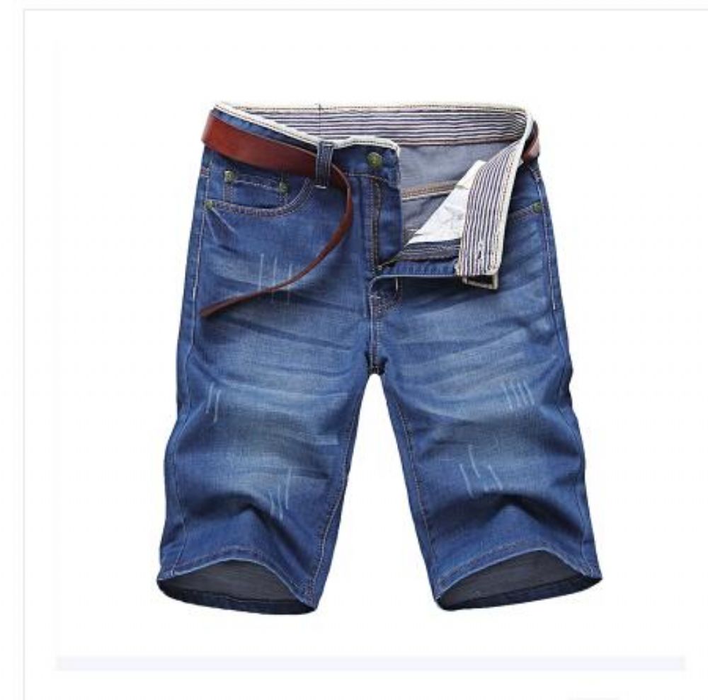 Solid Denimshorts For Menn