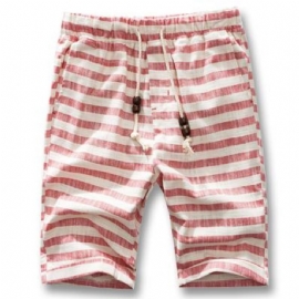 Stripe-shorts I Lin I Bomull