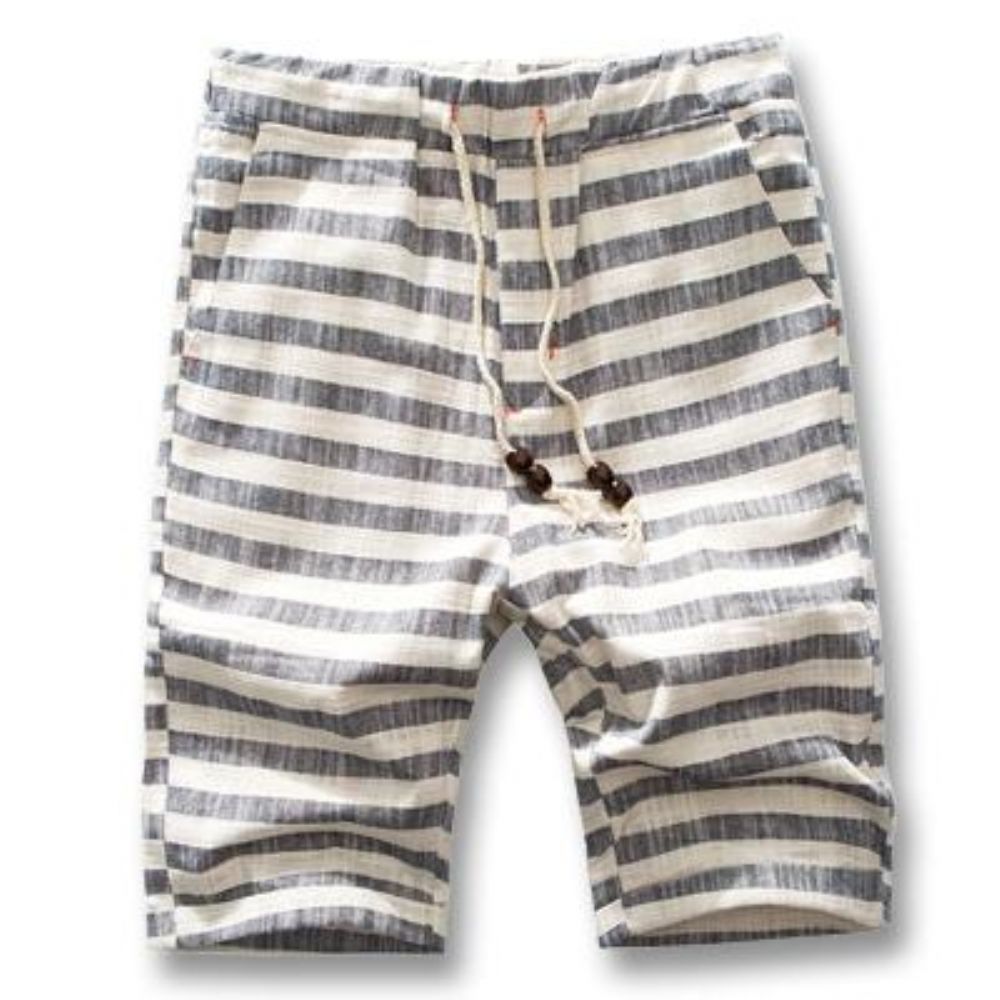 Stripe-shorts I Lin I Bomull