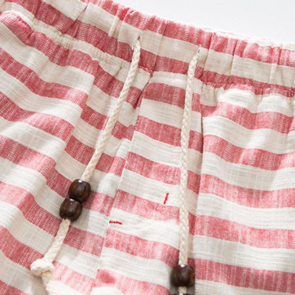 Stripe-shorts I Lin I Bomull