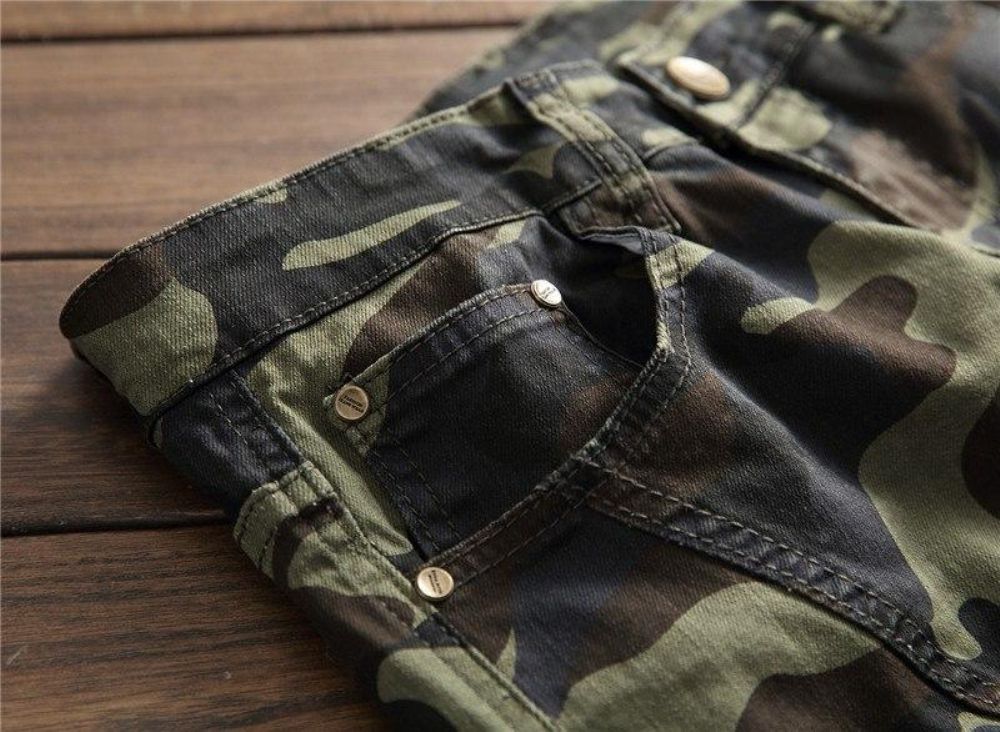 Camo Casual Jeans Med Flere Lommer