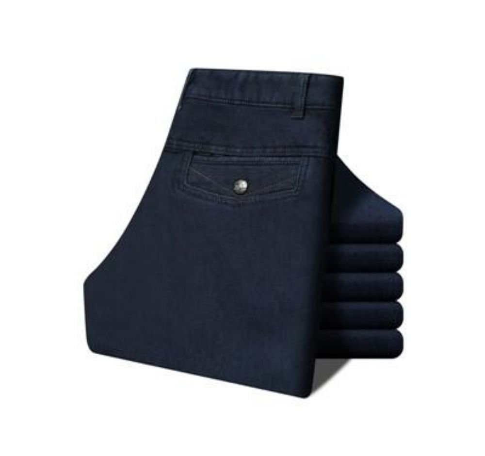 Casual Jeans Med Elastisk Høy Midje