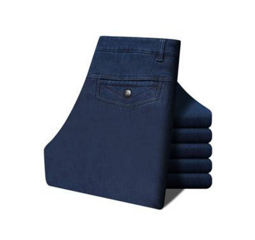 Casual Jeans Med Elastisk Høy Midje