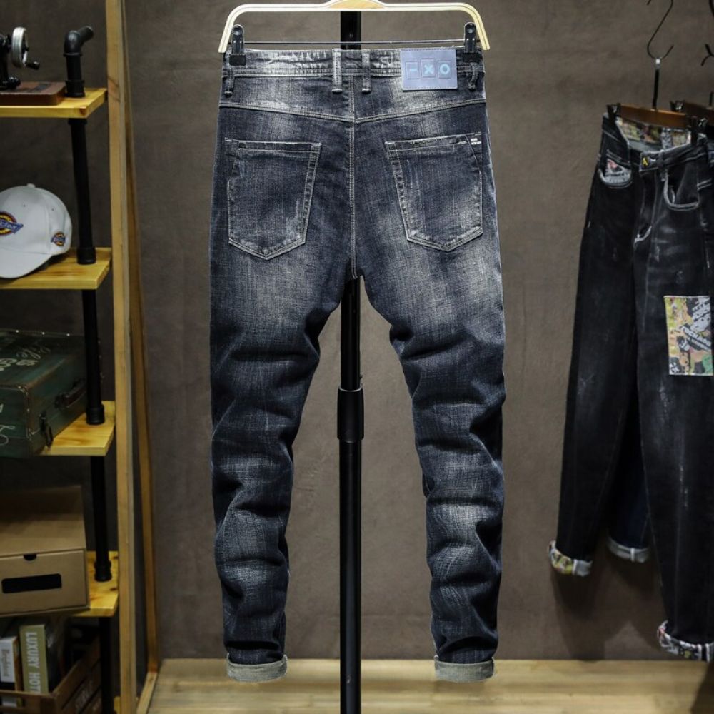 Designer Stretch Mørkeblå Casual Jeans