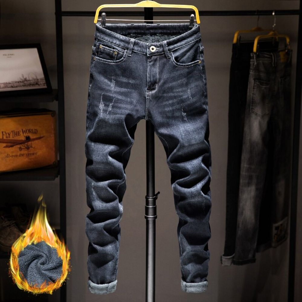 Designer Trendy Mørkeblå Jeans