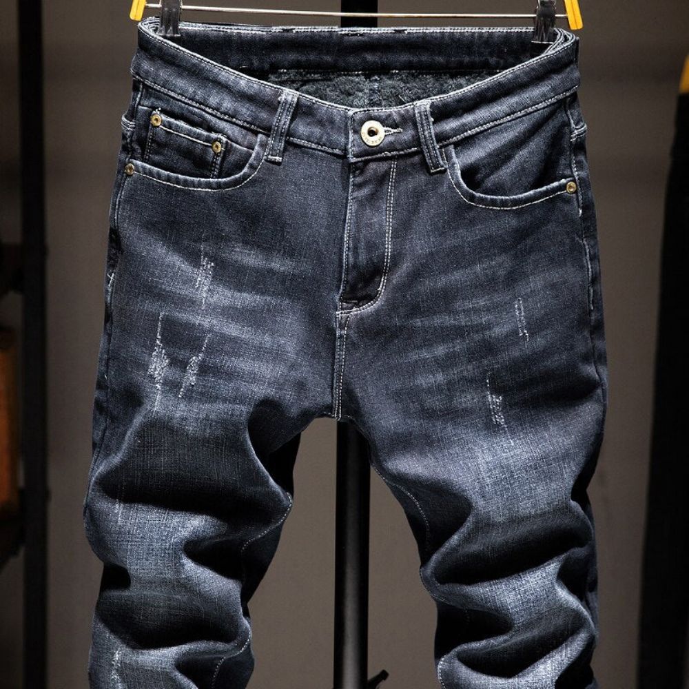 Designer Trendy Mørkeblå Jeans