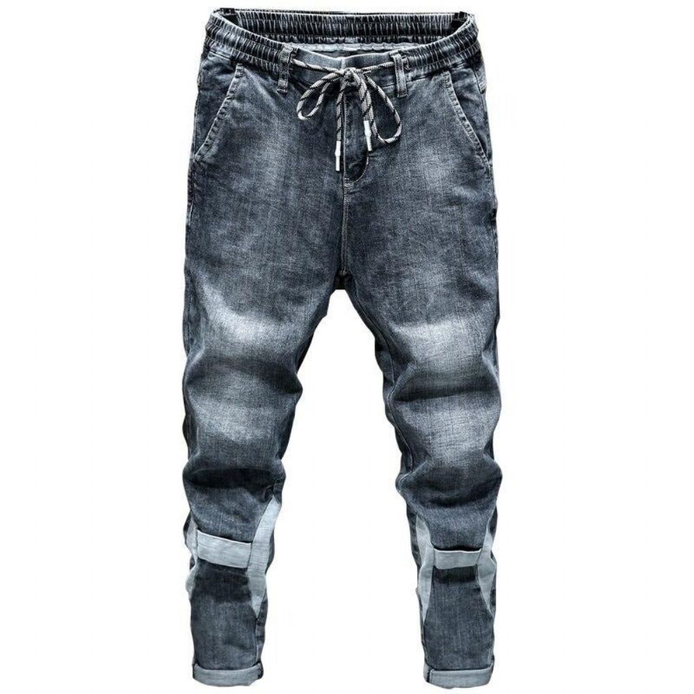 Fritidsjeans Med Lappet Elastisk Midje