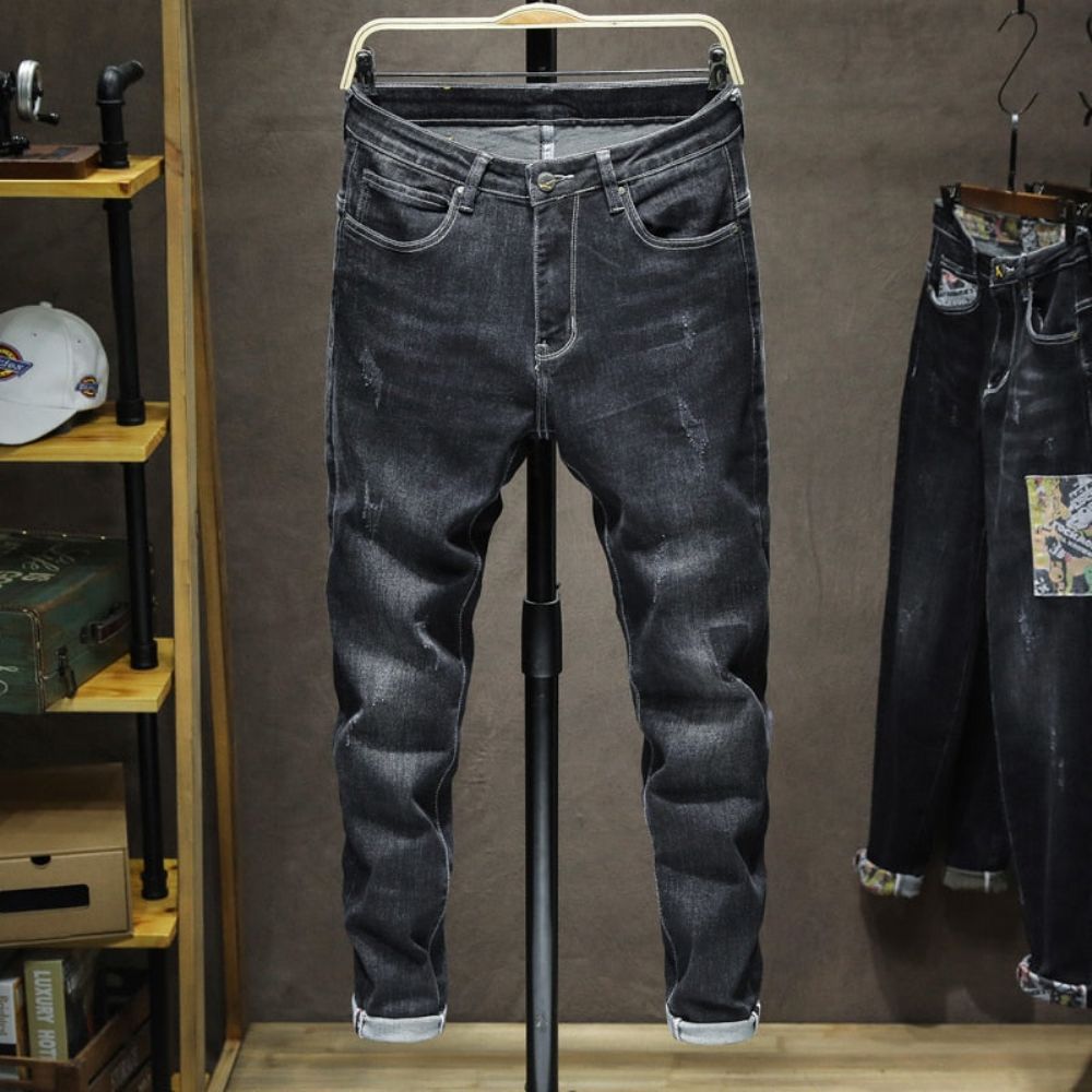 Merkede Dark Street Style Jeans