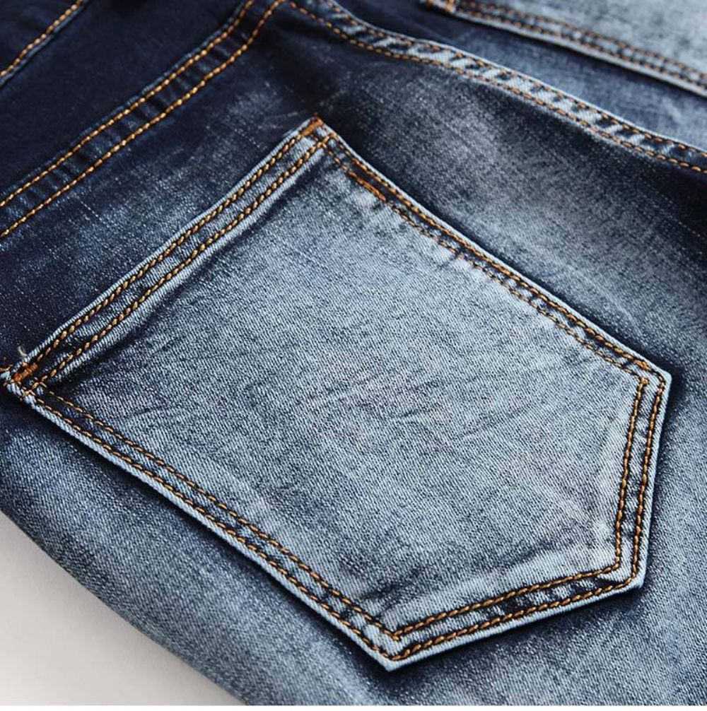 Plisserte Jeans I Stretch-denim