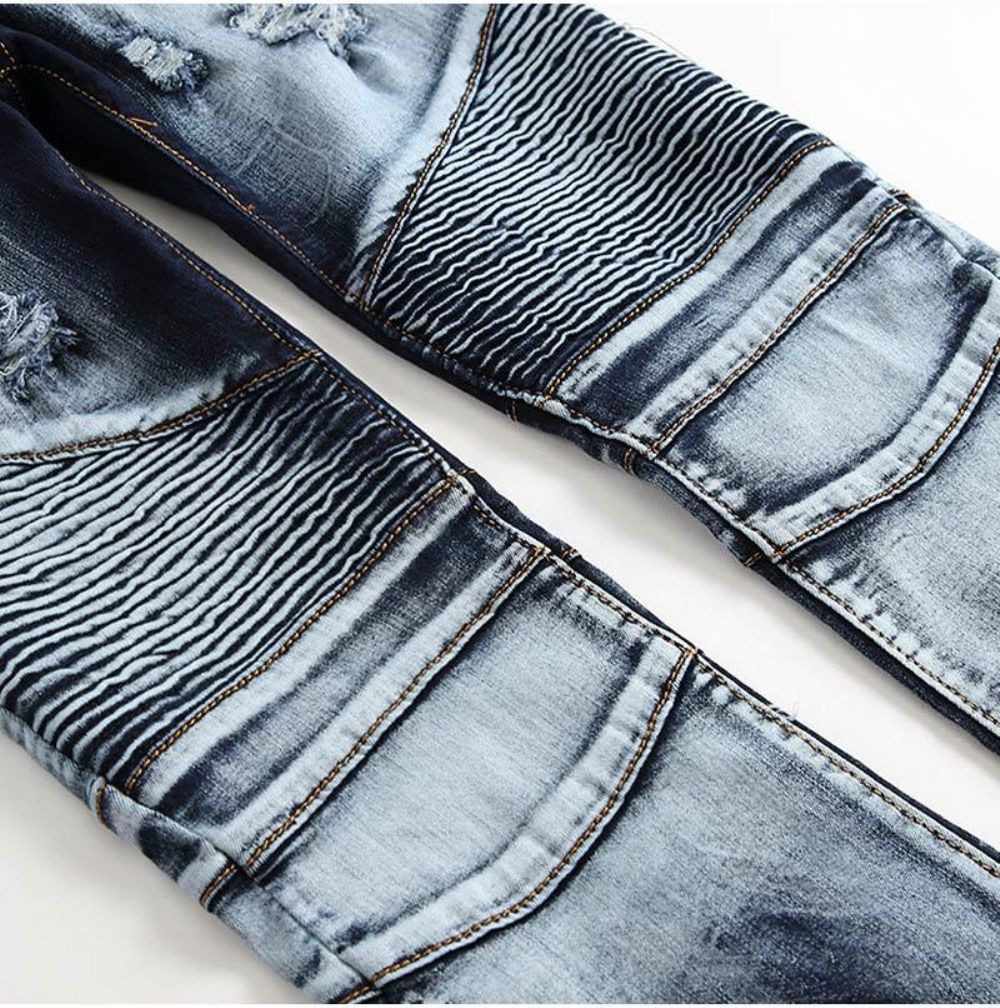 Plisserte Jeans I Stretch-denim