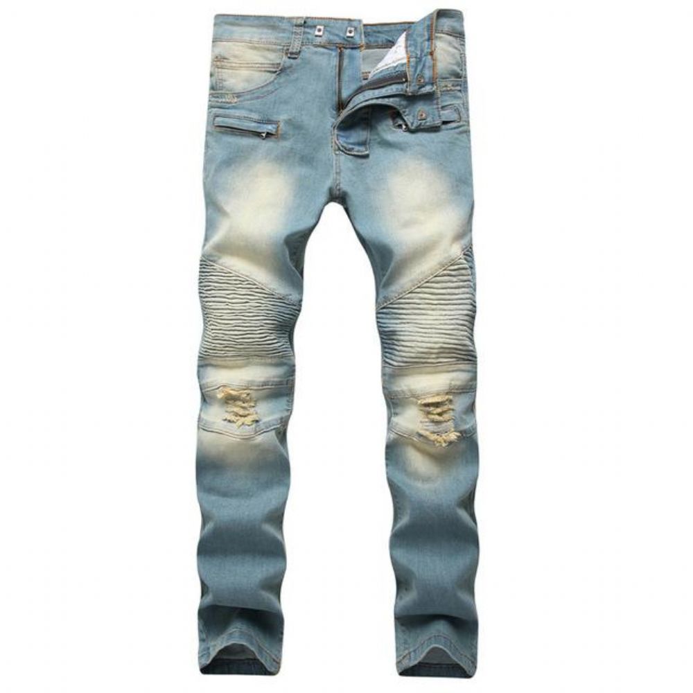 Plisserte Jeans I Stretch-denim