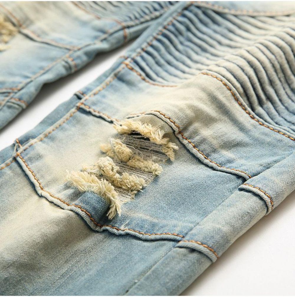 Plisserte Jeans I Stretch-denim