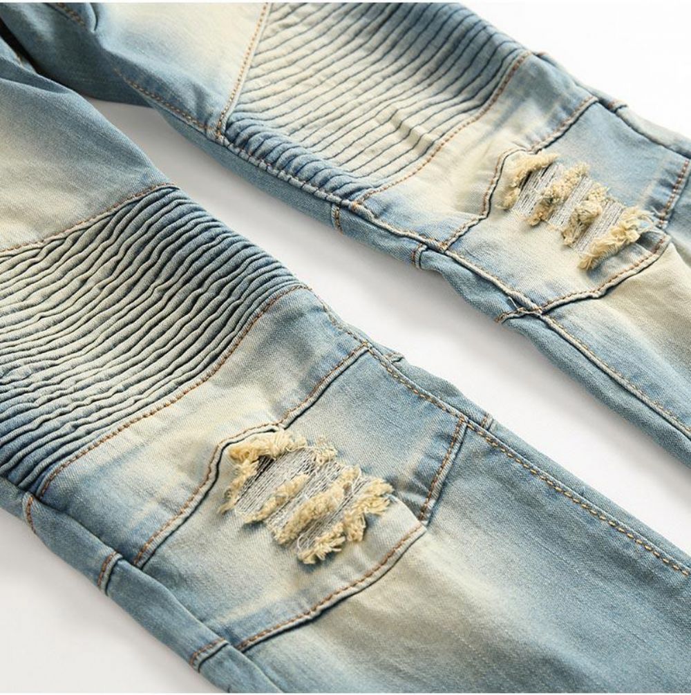 Plisserte Jeans I Stretch-denim