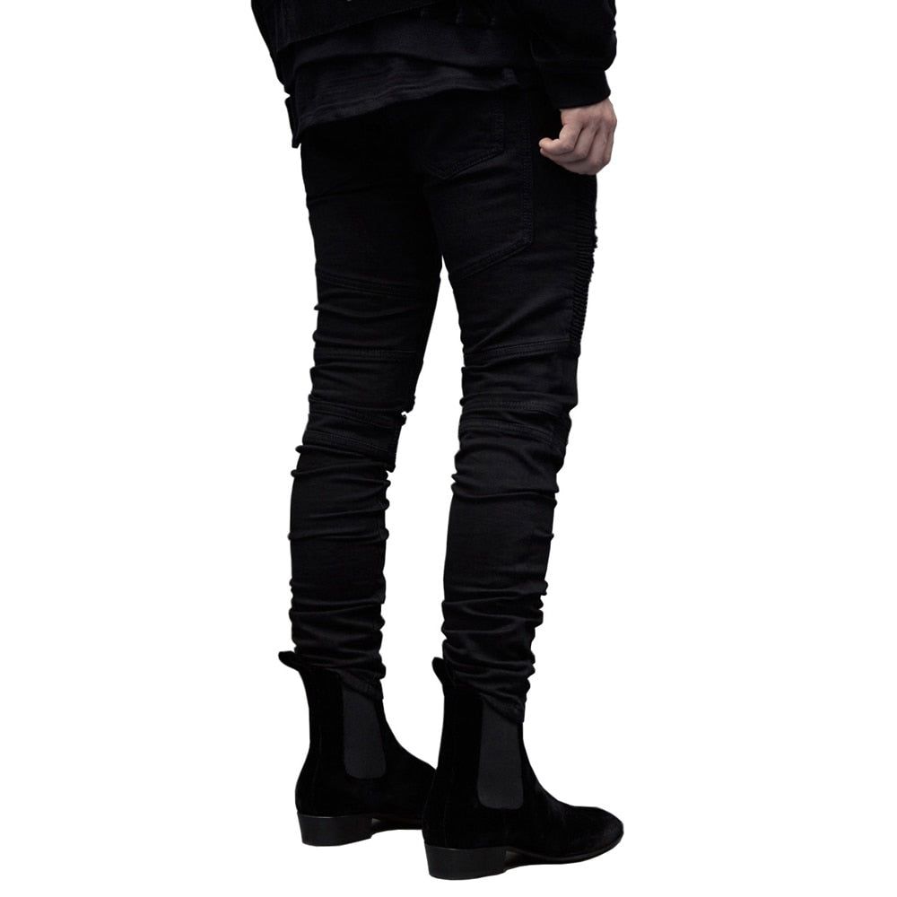 Rippede Biker Jeans